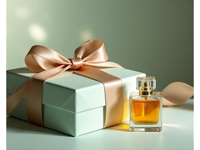 カスタム名入れが施された高級感のある香水ギフトボックス