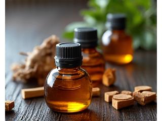 サンダルウッド、シダーウッドなどのウッディ精油