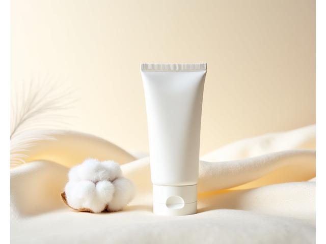 敏感肌用製品とやわらかなコットンの写真
